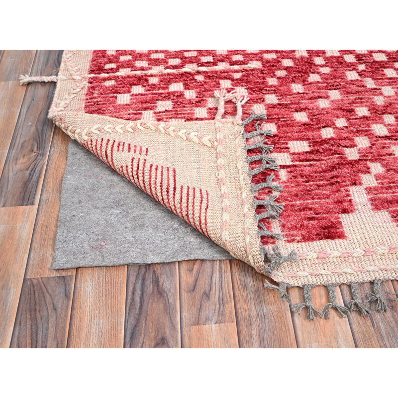 Khamchand One-of-a-Kind 9'1" X 12'5" New Age Wool Area Rug Red