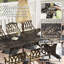 Outsunny 9 Pieces Cast Aluminium Garden Dining Set 8 Seater Bronze Tone