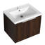Meuble-lavabo de salle de bain 24 po - Portes modernes à fermeture douce, fixation flottante pour salle de bain moderne avec