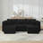 Corduroy Sectional (Black)
