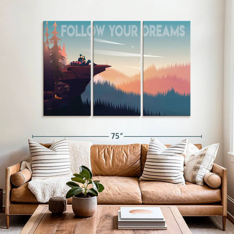 «Tergel Follow Your Dreams Lovers», H 42 po x l 65 po