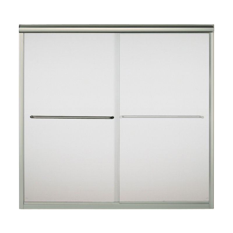 Finesse - W x 59'' H Bypass Door Frameless Tub Door with, Nickel