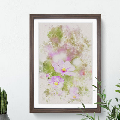 Spring Purple Flowers Watercolour - Picture Frame Graphic Art