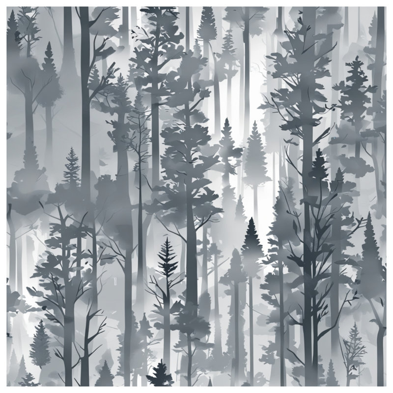 Rideaux de fenêtre Foggy Pine, 50 po x 80 po - 1 panneau, Transparent