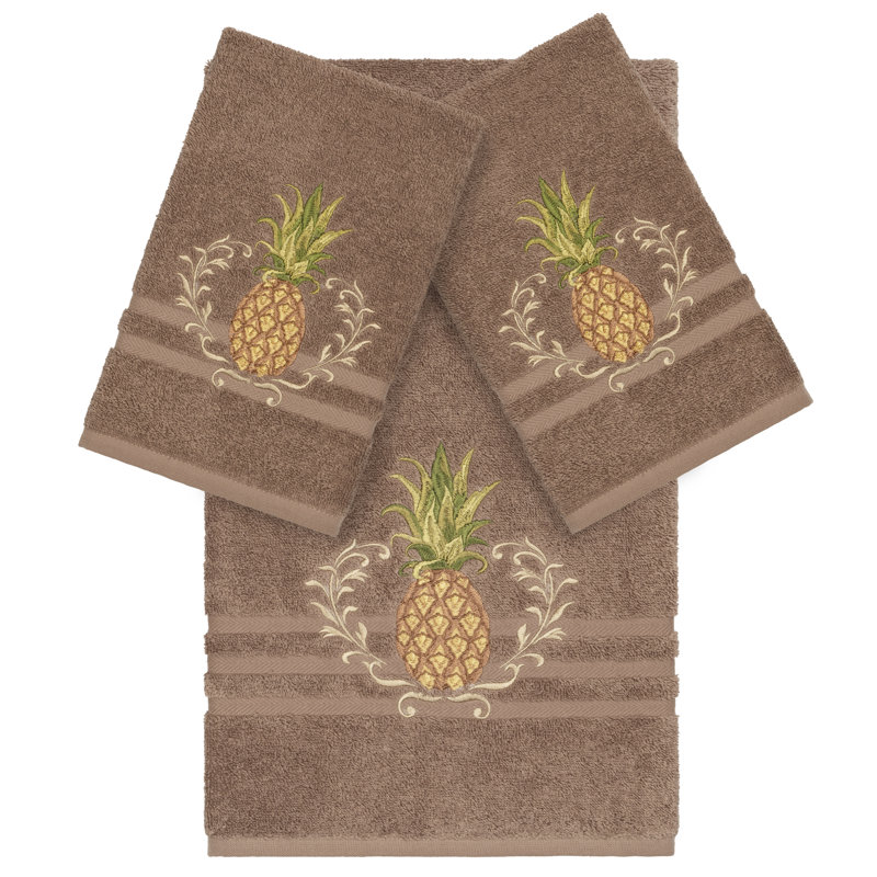 Welcome Turkish Cotton Towel Set, Latte, 3 Piece Towel Set