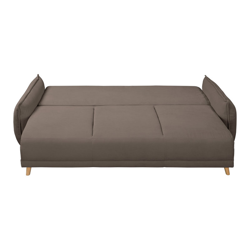 Lazy Lukka 3 Seater Corduroy Sofa Bed, Brown