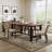 Modern 70.87" Rectangular Solid Wood Dining Table With Elegant Turned Legs