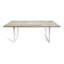 McCausland Oak Solid Wood Top Metal Base Dining Table