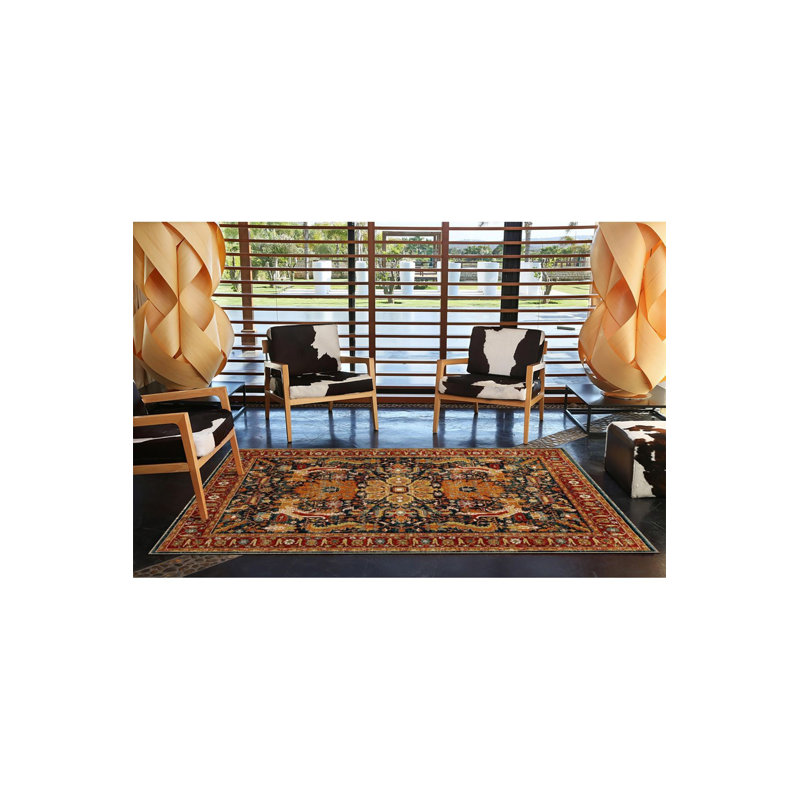 Tapis orange lavable à motif orange, Tapis de couloir 4 pi 11 po x 9 pi 10 po inclus