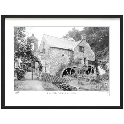 Dunster, the Old Mill 1938 1 Piece Single Picture Frame Wall Art