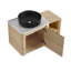 Wall-Mounted Bathroom Vanity with Ceramic Sink & Storage Shelves, Soft-Close Door