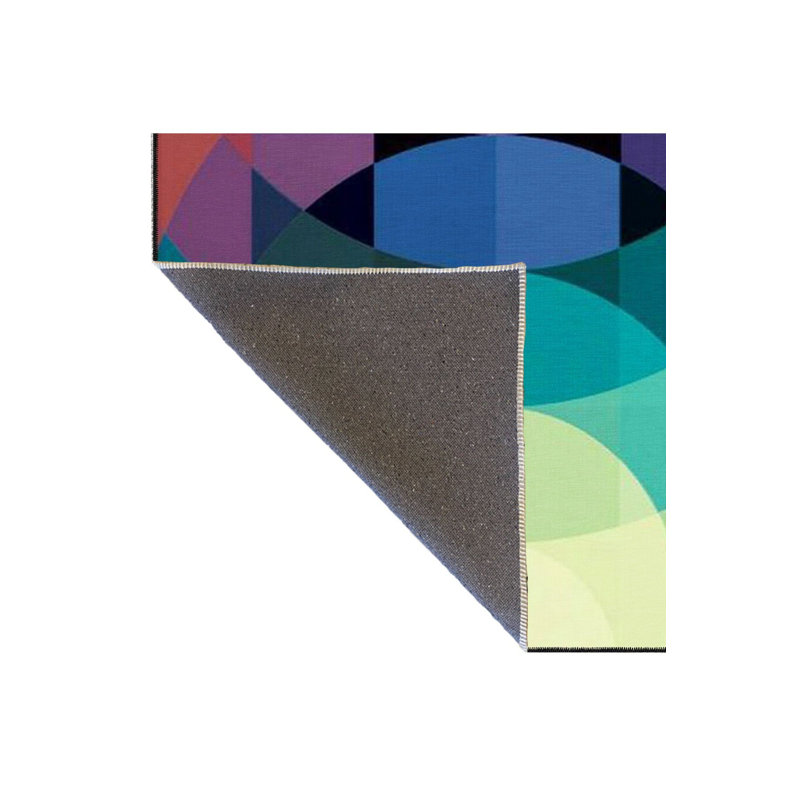Tapis multicolore à motif géométrique multicolore lavable à la machine, Tapis de couloir 3 pi 3 po x 6 pi 7 po
