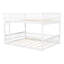 Lit superposé grand sur grand avec échelle et garde-corps - Lit superposé en bois de pin peu encombrant pour enfants et adolescents, blanc-423225169