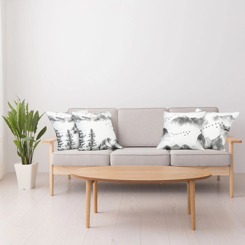 Ensemble de housse de coussin carrée 4 pièces, 20 po X 20 po