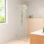 Solaris 40 in. x 78 in. Fully Frameless Radius Single Fixed Shower Panel-1163223918