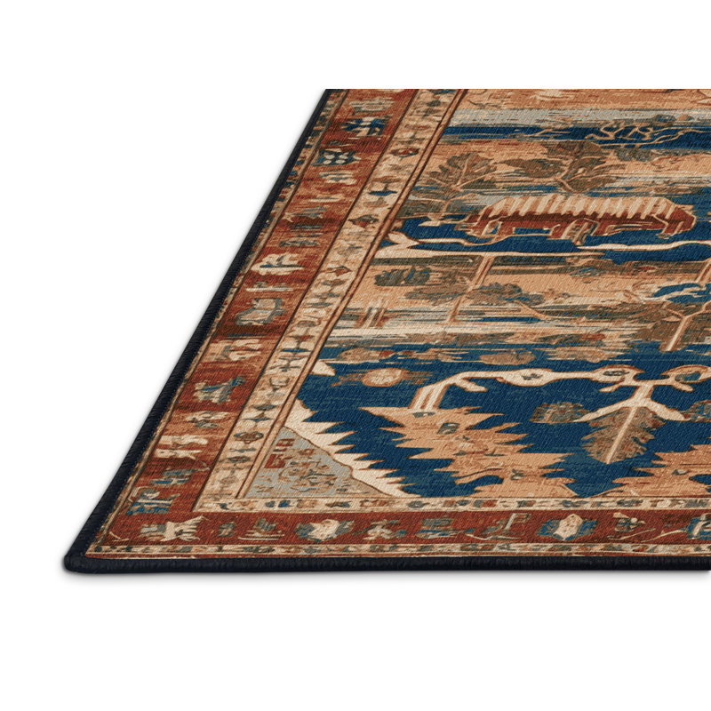 Machine Washable Turkish Brown Area Rug, Rectangulaire 2 pi x 3 pi