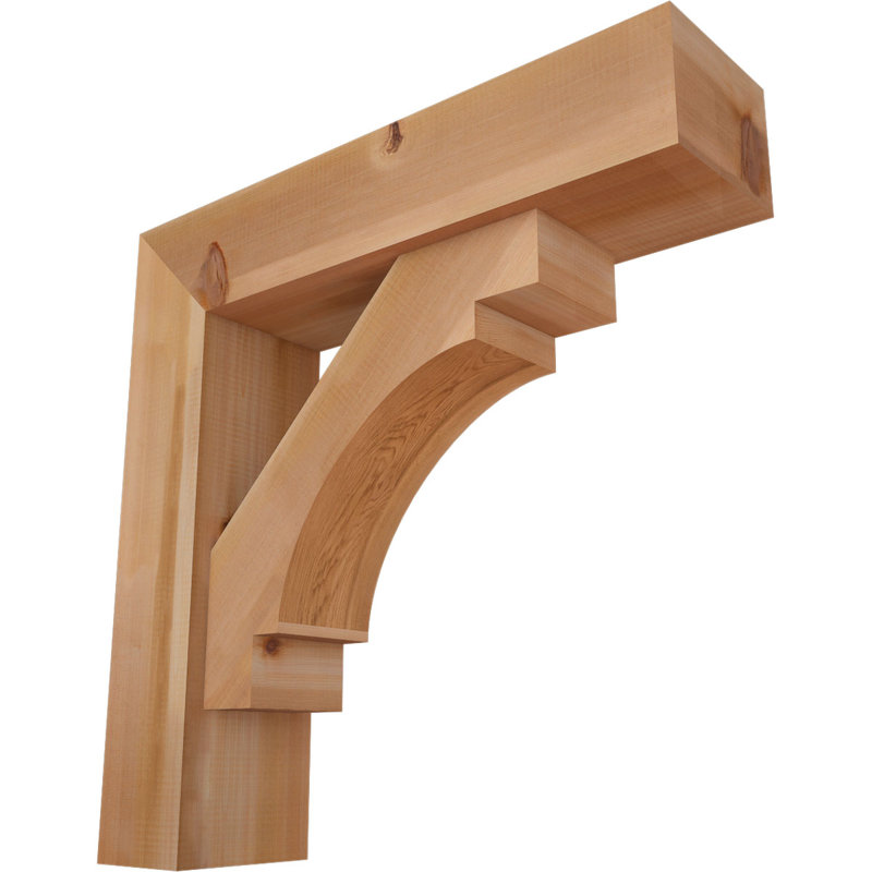 Support Merced Block avec support décalé, 30 x 30, Cèdre rouge occidental de l 7 1/2 po (lisse)