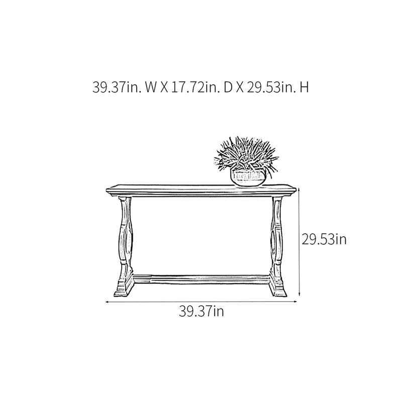 Jaeon, H 29,53 po x l 39,37 po x P 17,72 po, Bois naturel