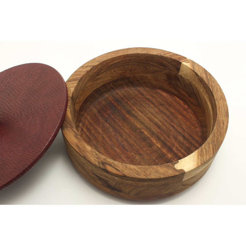 Porte-tortilla en bois rouge