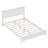 Modern White Solid Wood Platform Bed