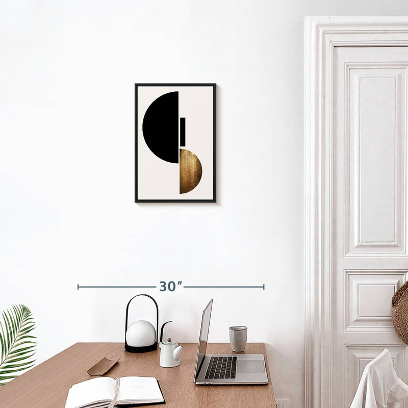Forme II, 13 po x 19 po, Cadre flottant noir