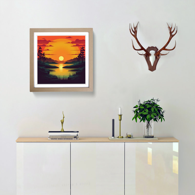 Sunrise No.3 - Framed Print, Oak