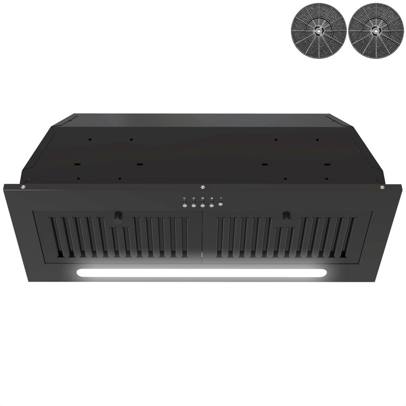 30-in 319-CFM Convertible Black Insert Range Hoods with Carbon Filter