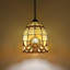 Luminaire suspendu Tiffany en verre coloré de style baroque inclus-2146480033