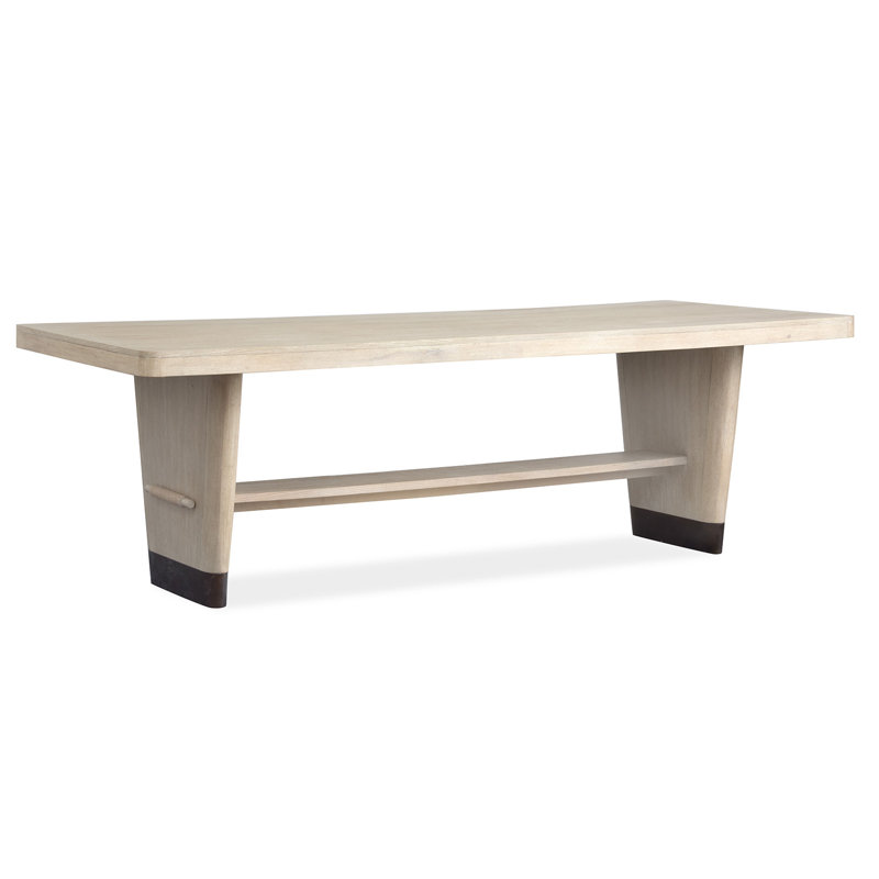 Trestle Dining Table With 6 Side Chairs And Buffet, 8 Pieces: Table, 6 Chairs, Buffet