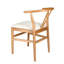 Chaise de salle à manger en bois Mid-Century avec assise en corde / tissu par Chivari (ensemble de 2)-106427195