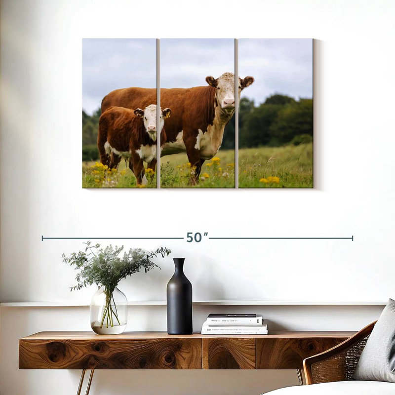 Brampt Calf And Cow, 24" H x 38" W