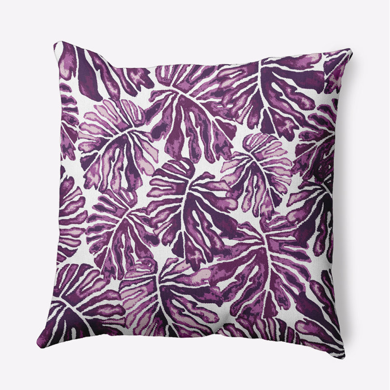 Housse de coussin et insert Tropical Resort, H 26 po x l 26 po x P 3 po, Violet
