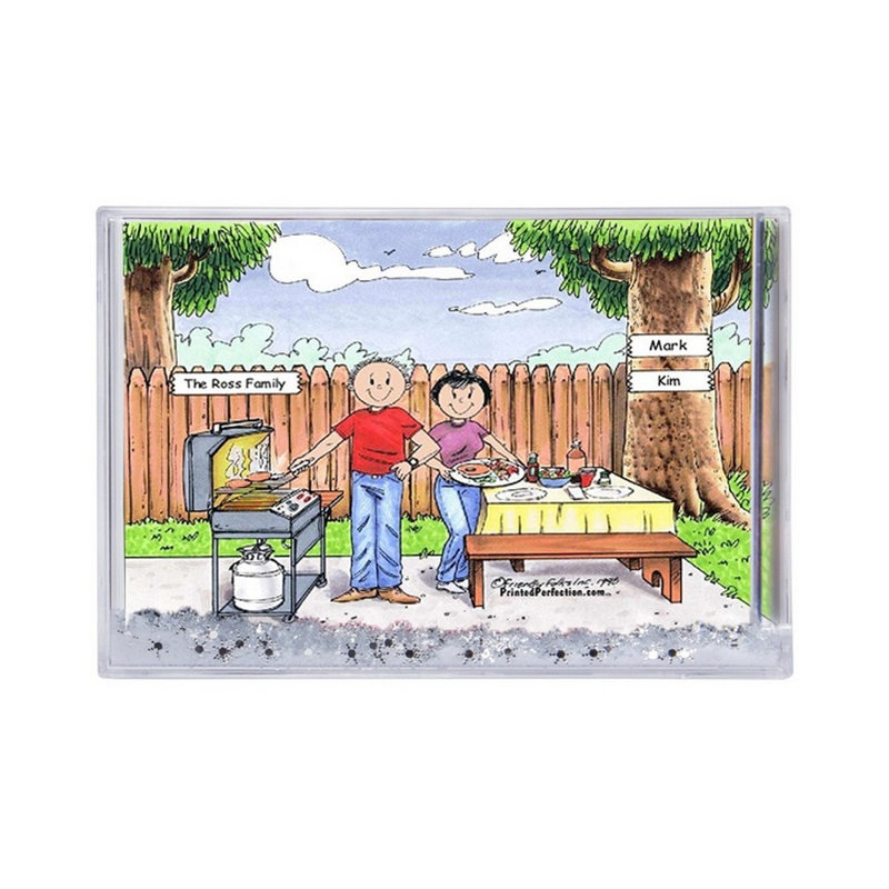 Cadre de boule à neige personnalisé personnalisé Family MINI, H 2,5 po x l 3,75 po x P 1 po, Oui