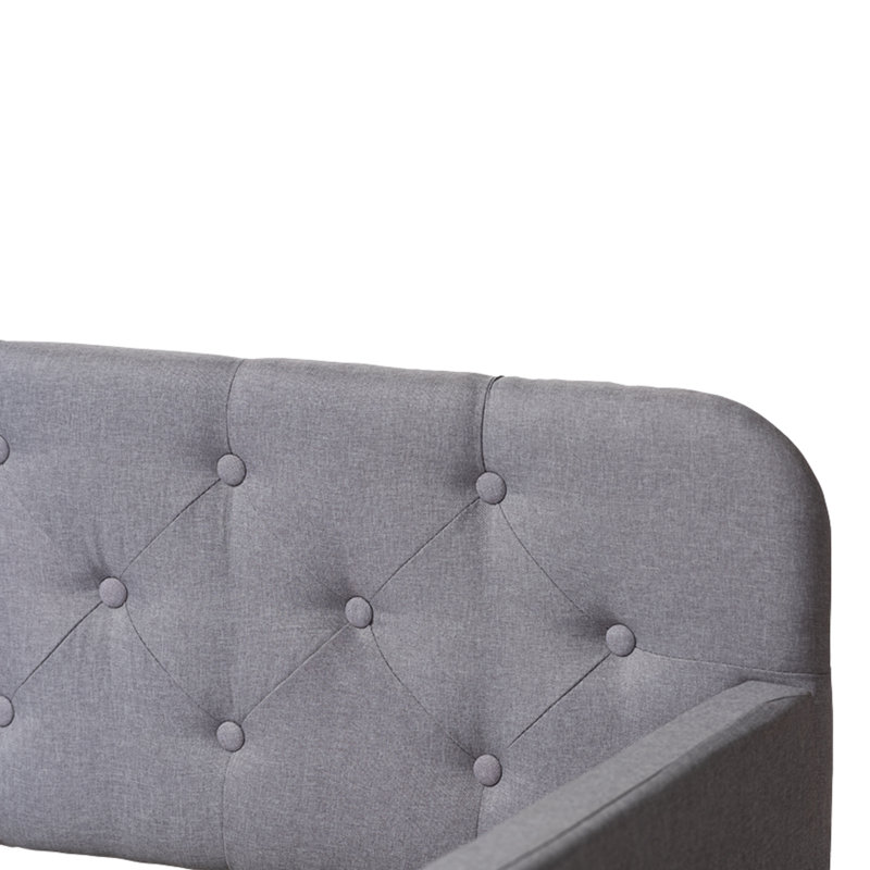 Chehalis Upholstered Daybed, Light Gray