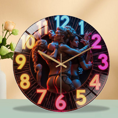 Horloge murale en verre 12 po