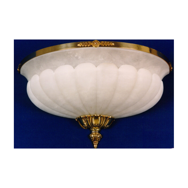 Desrochers Glass Flush Mount, French Gold