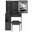 Ensemble de petite coiffeuse 29,2 pouces avec miroir tactile à DEL, bureau de maquillage 3 lumières à intensité variable avec tiroir gauche-356579759