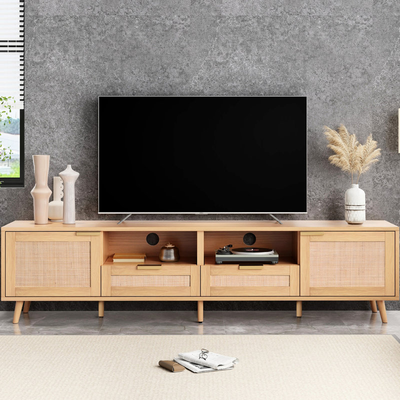 Console de télévision pour écrans de 85 po ou moins: rangement spacieux, design élégant