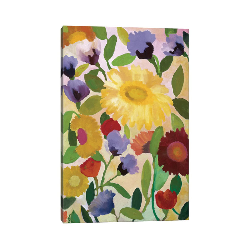 Iris par Kim Parker - reproduction d'art, H 48 po x l 32 po x P 1,5 po, Toile tendue, Aucun mat
