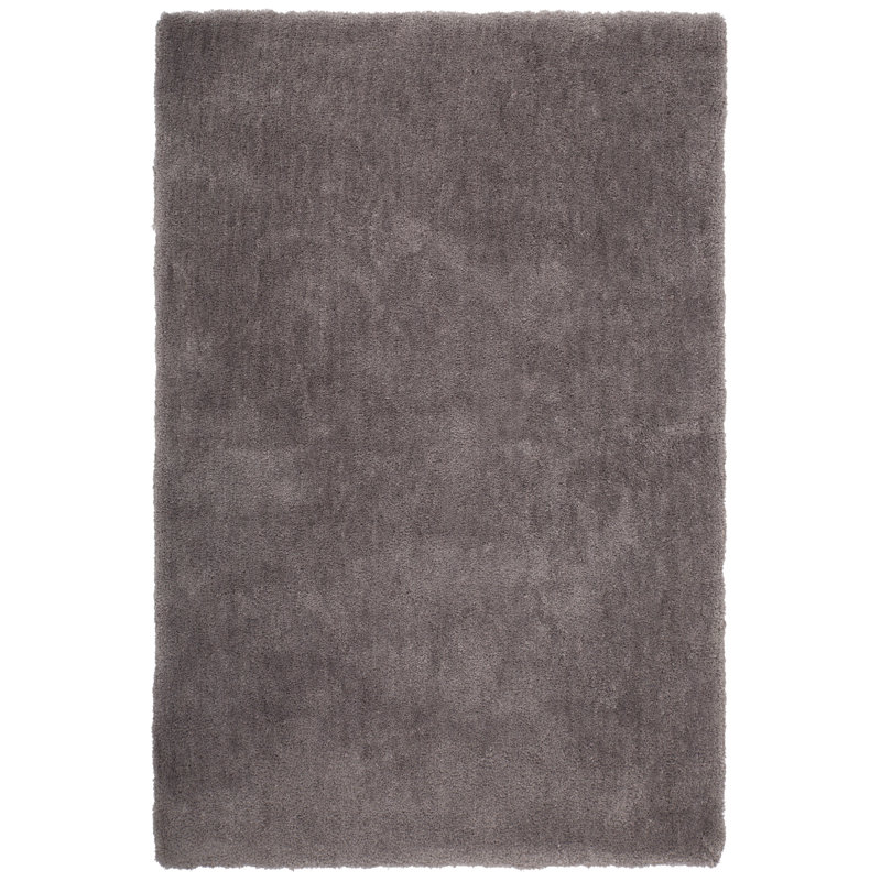 Mia Solid Colour Hand Woven Shag Area Rug, Rectangular 160 x 230cm