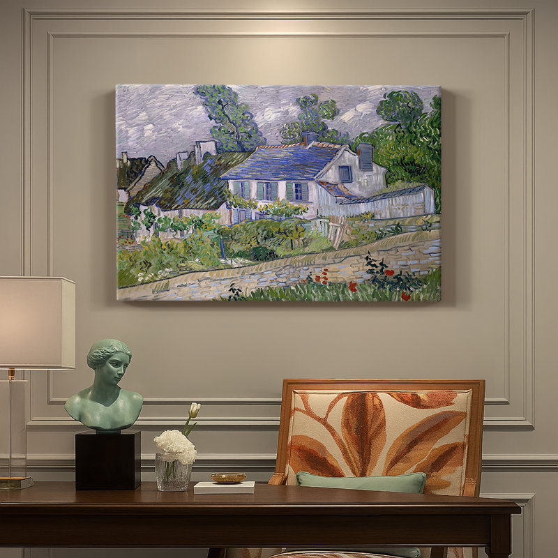Maisons à Auvers-Vincent van Gogh-Toile tendue avec châssis-1890, 40 x 60
