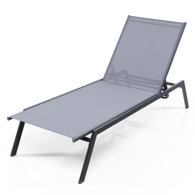 Mahore Outdoor Metal Chaise Lounge