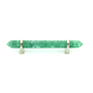 Poignée barre 4" à centre en cristal fluorite