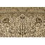 Tapis oriental crème / brun / kaki traditionnel Indo Kerman 6 pi 5 po x 9 pi 7 po