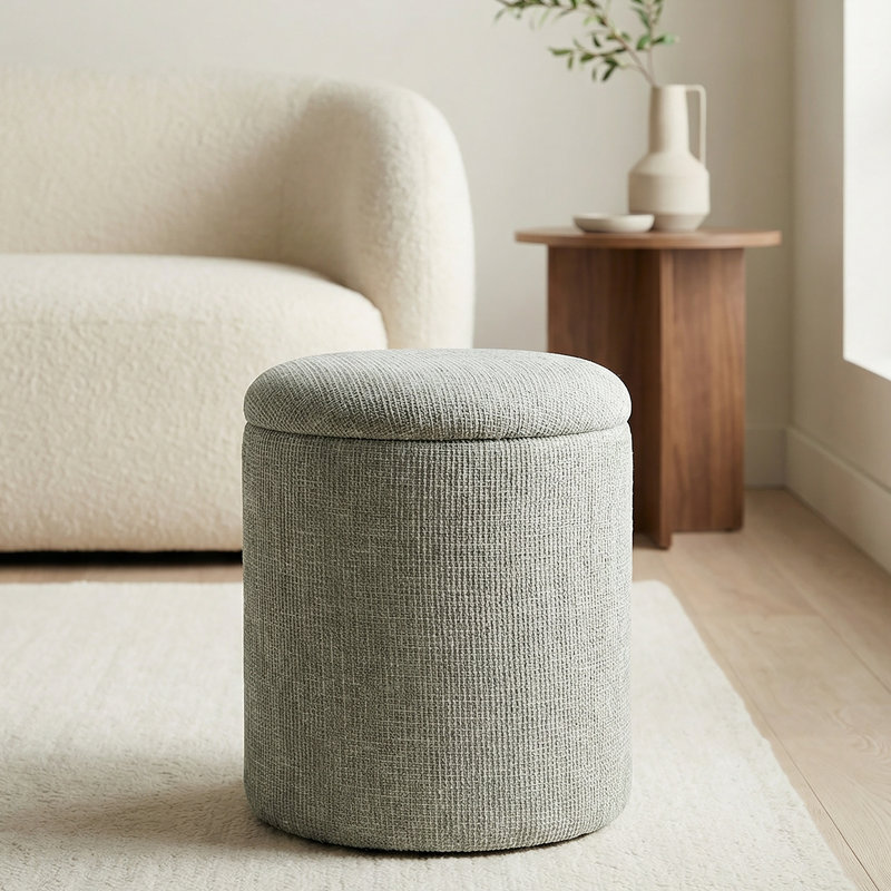 Repose-pieds rond avec rangement Modern