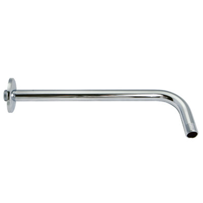 Kingston Brass Claremont 12-Inch J-Shaped Rain Drop Shower Arm with Round Flange