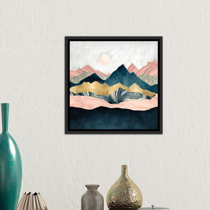 « peluchey peaks » par spacefrog designs-print, H 37 po x l 37 po x P 1,5 po, Toile avec cadre noir