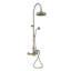 Système de douche thermostatique exposé 60 po mural avec douche à main 1,75 GPM et poignées levier / croix-132935734
