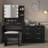 Makeup Vanity Set with Lights, USB & Power Outlet and 8 Drawers-770523656