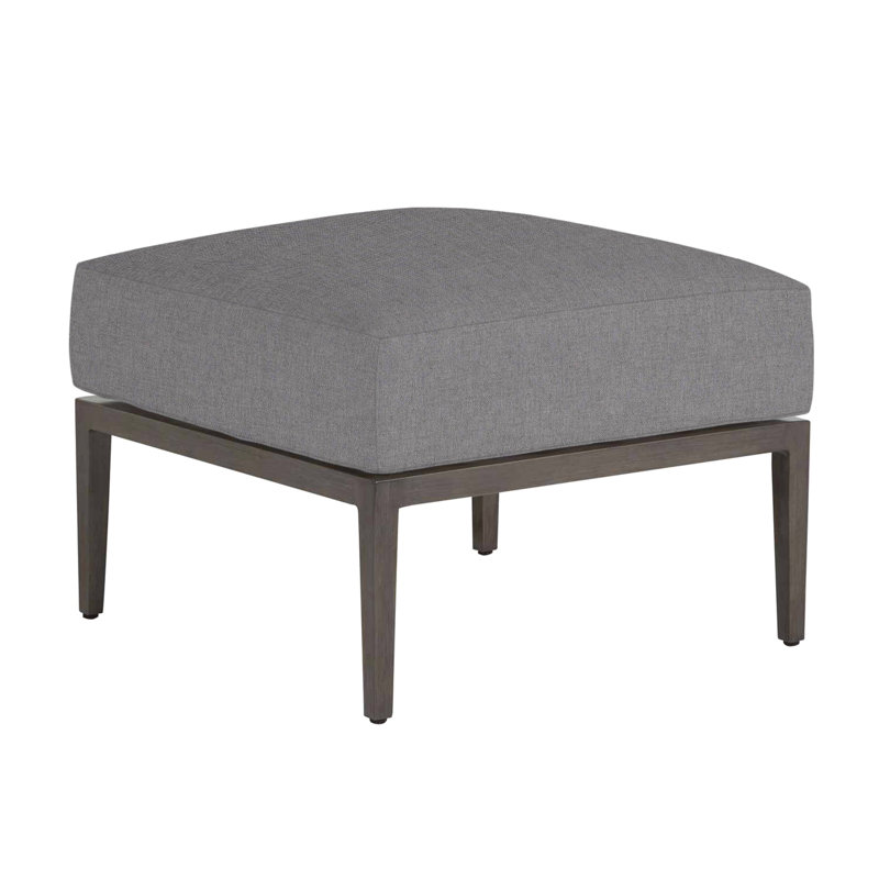 Santa Barbara Ottoman with Cushion, No Welt, Verona Mist